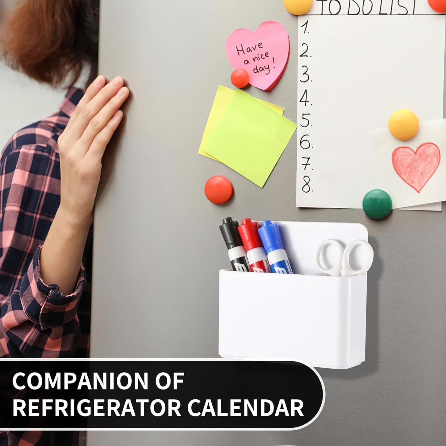 Camelmother 2Magnetic Marker Holder For Whiteboard Dry Erase Marker Holder For Office Refrigerator Fridge Classroom Must (black)