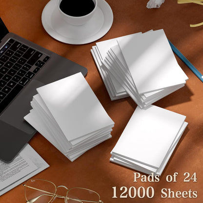 Notepads 3x5, 6 Pack Small Note Pads, Server Note Pad, Scratch Pads 3x5, Memo Pads White Paper, 50 Sheets per Blank Note pads 3''x5'', Small Writing Pads Pocket Notepads for Office School Home Supplies