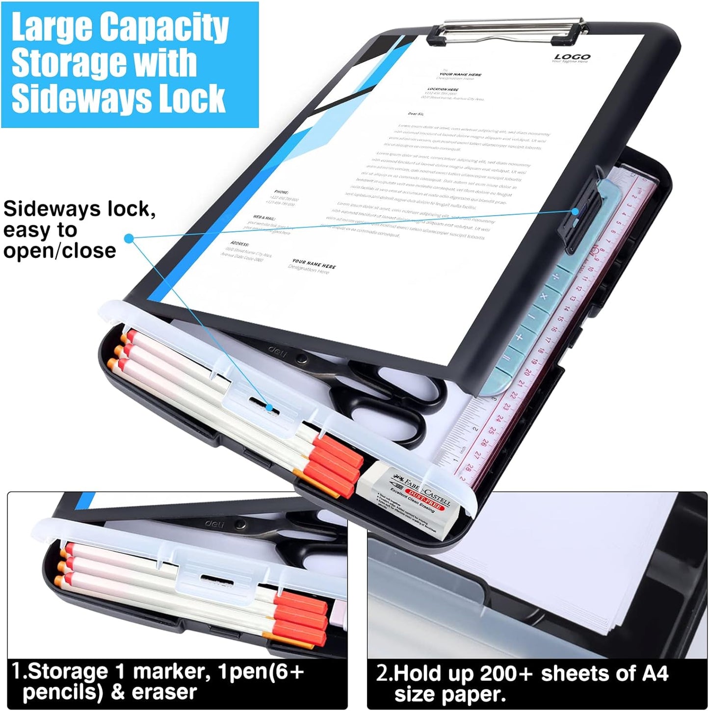 Red Plastic Clipboard with Storage,TFDLCG zm High Capacity Clip Boards 8.5x11,A4 Binder Nursing Clipboard Folder Heavy Duty for Women Teachers Work,School Office