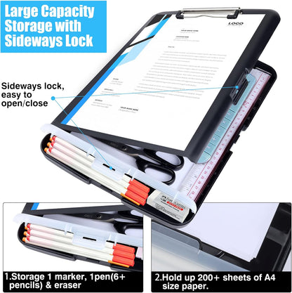 Red Plastic Clipboard with Storage,TFDLCG zm High Capacity Clip Boards 8.5x11,A4 Binder Nursing Clipboard Folder Heavy Duty for Women Teachers Work,School Office
