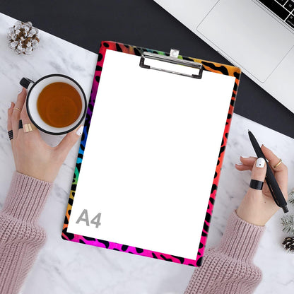 Fashion Clipboard, A4 Letter Size Wooden Decorative Clipboards for Teacher, Nurse, Doctor,Student and Kids, Cute Design for Standard Size 12.2" x 8.9" (C-Pink Purple Marble)