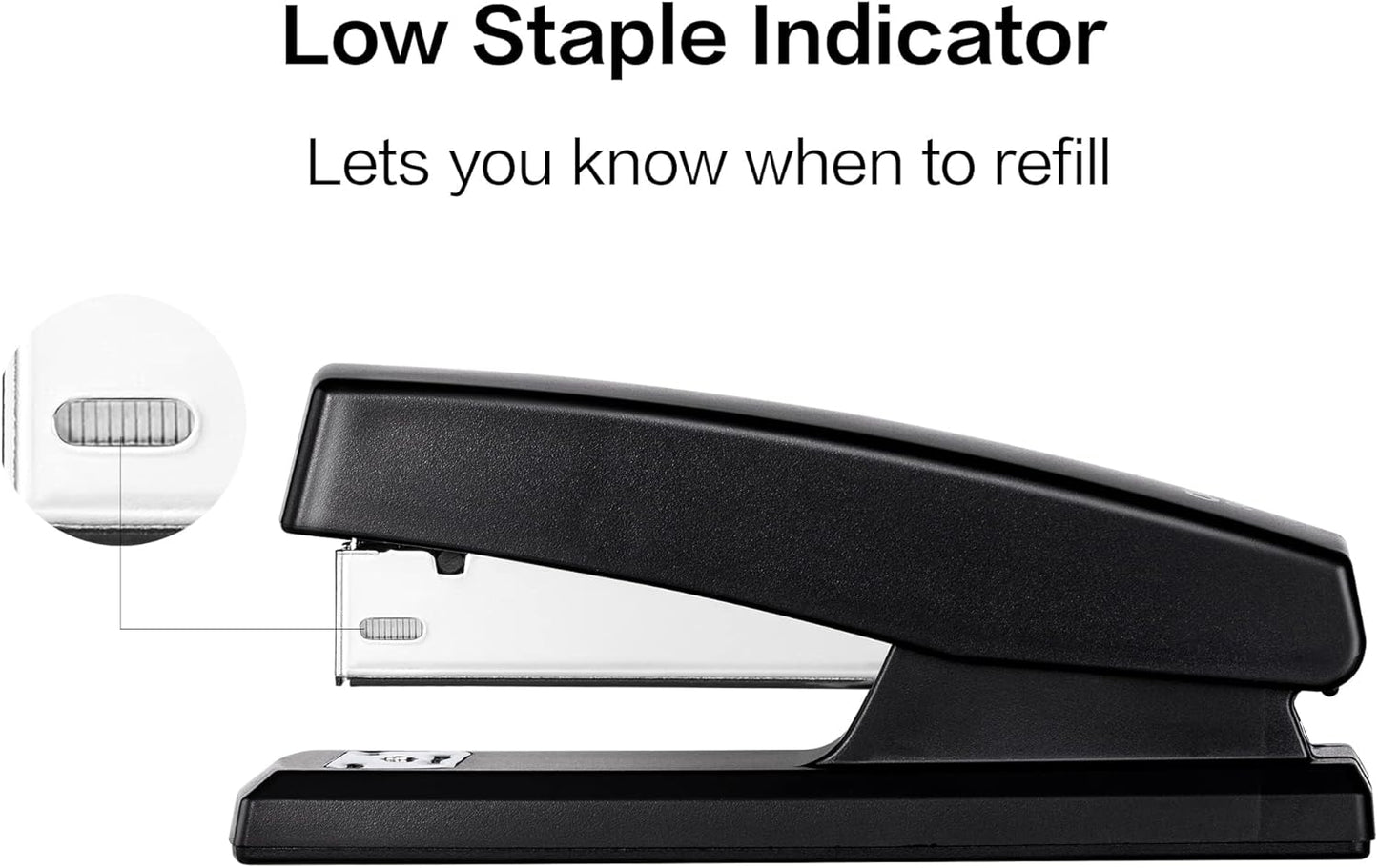 Deli Stapler, Desktop Staplers with 640 Staples, Office Stapler, 25 Sheet Capacity, White