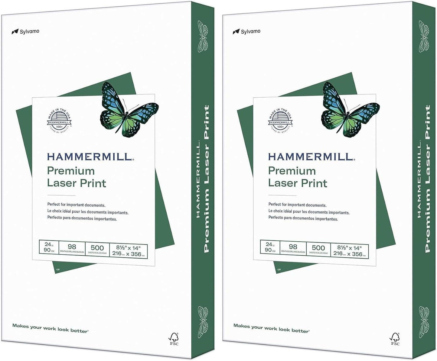 Hammermill Premium Laser Print Paper, 24 lb Copy Paper, 8.5 x 11 Letter Size, 3 Hole - 1 Ream (500 Sheets) - 98 Bright