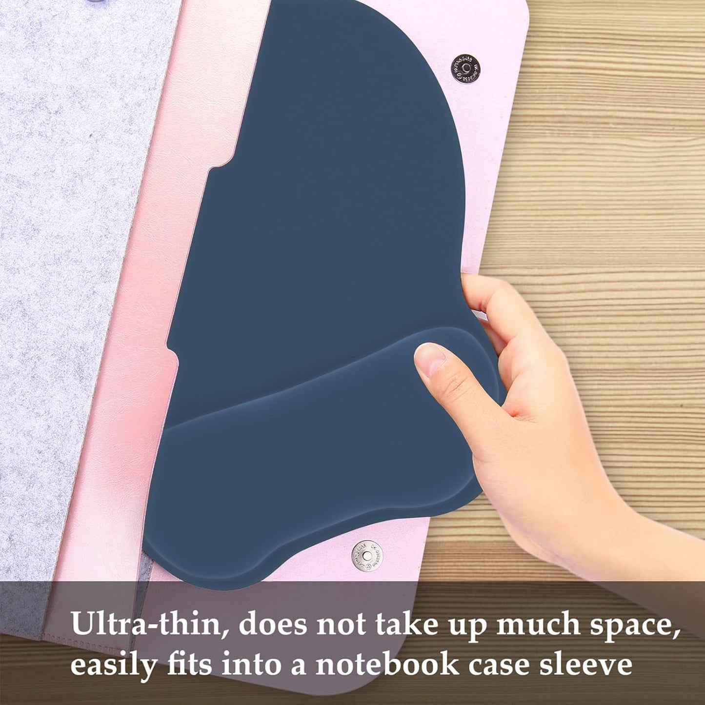 EooCoo Ergonomic Mouse Pad with Wrist Support, Mousepad with Memory Foam Wrist Rest and Non-Slip Base for Computer, Cafe, Home & Office, 9.64 x 8.26 in Office Desk Accessories