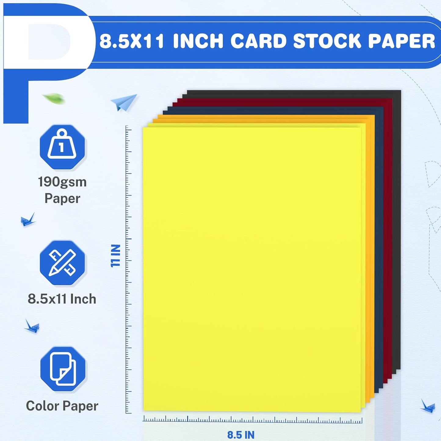 200 Sheets of Cardstock 8.5 x 11, Heavyweight Cover Cream Cardstock Printer Paper 8.5 x 11, 190 gsm Ivory Card Stock Paper for Wedding Invitations, Elegant Stationery, Scrapbooking & DIY Crafts