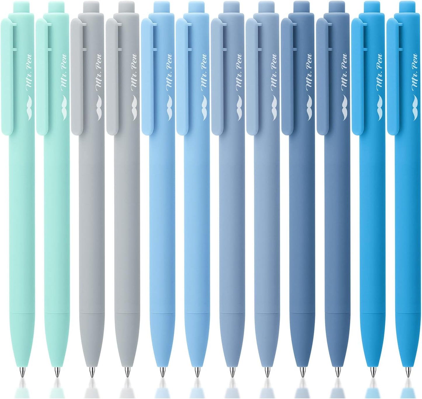Mr. Pen- Retractable Gel Pens, 12 Pack, Colorful Ink, Fine Point 0.7mm, Fast Dry, Smooth Writing, Cute Pens for Drawing, Writing Planner and School Supplies