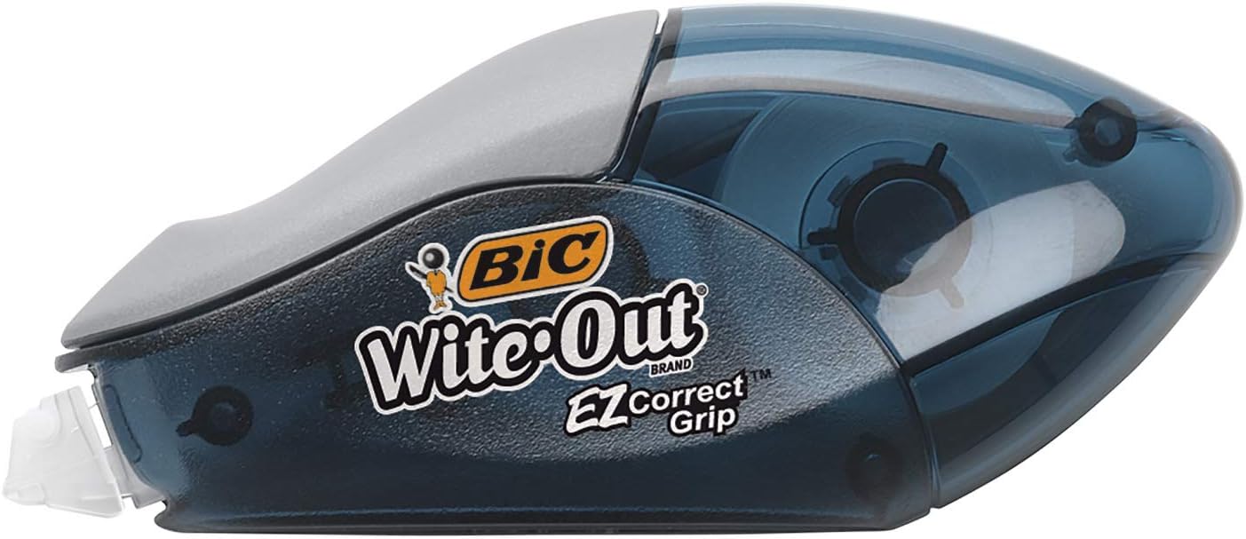 BIC Wite-Out Brand EZ Correct Grip Correction Tape, 33.5 Feet, Fast, Clean and Easy to Use Tear-Resistant Tape, 2-Count