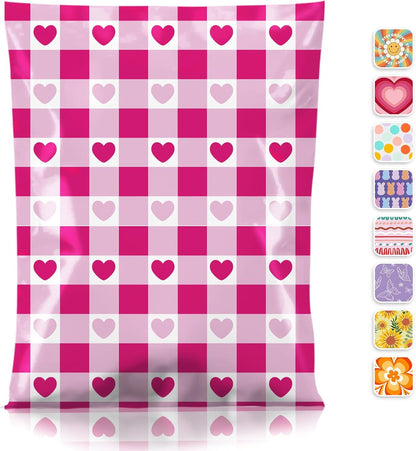 Metronic Cute Poly Mailers 10x13" 50pc Small Shipping Bags, Strong Adhesive Mailers Poly Bags for Business, Waterproof Mailing Envelopes for Packing Shipping Clothes Gifts, Gradient BluePink