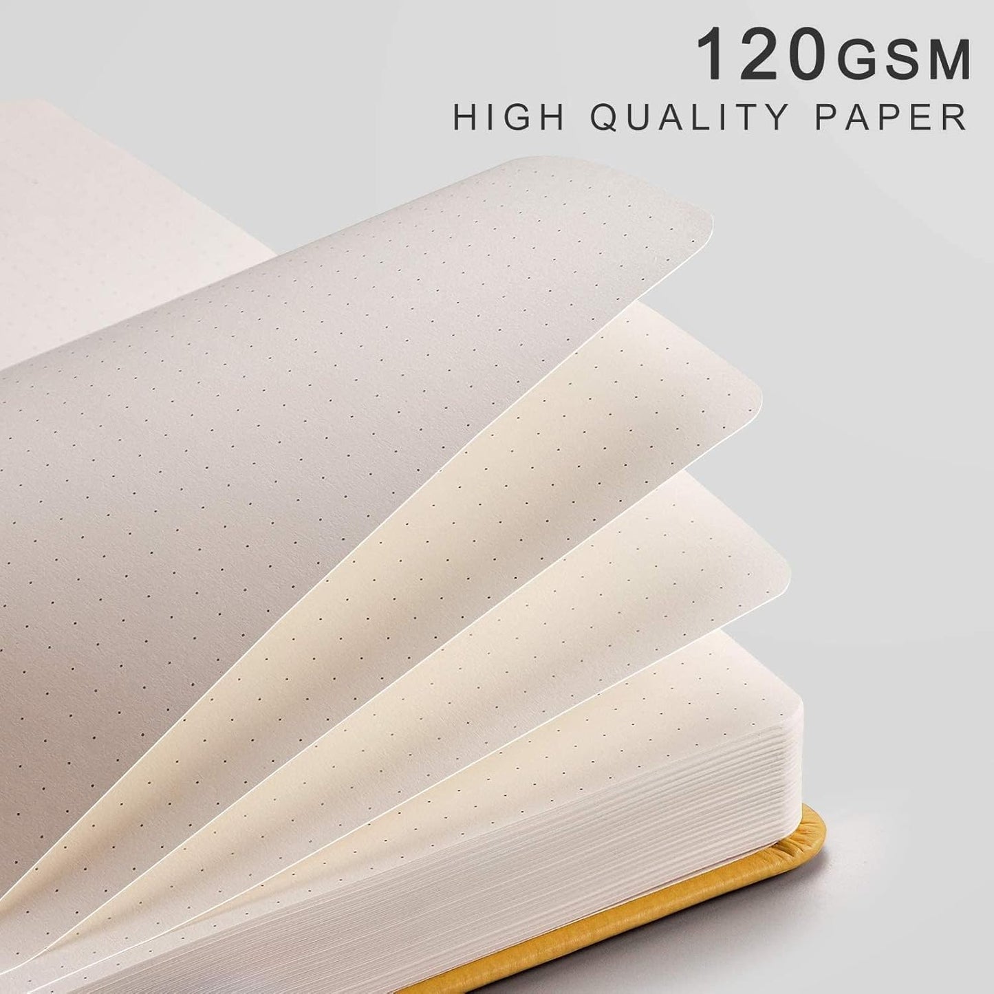 EMSHOI Graph Paper Notebook - 256 Pages A5 Graph Notebook/Journal, Hard Cover, 120gsm Thick Paper, Smooth PU Leather, Inner Pocket, 5.75'' × 8.38''-Black
