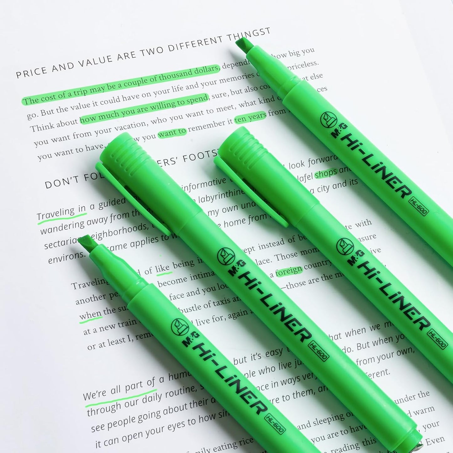 M&G Liner Highlighters, 12-Count Pack Yellow Highlighters, Chisel Tip No Bleed Highlighter Pens for Office Documents, Planning, and Everyday Organization
