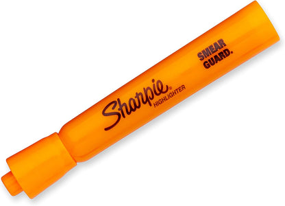 Sharpie Tank Style Highlighters, Chisel Tip, Fluorescent Orange, Box of 12