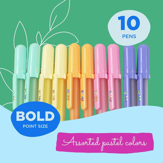 SAKURA Gelly Roll Moonlight Gel Pen Set, Bold Tip, Opaque Colors, 10 PK 38176
