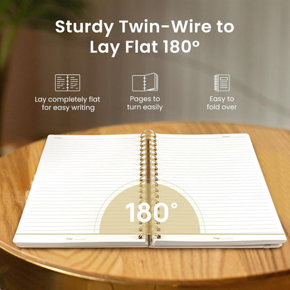 Lined Spiral Notebook Journal for Work, 300 Pages Thick B5 (7.1"x10") College Ruled Journal for Women & Writing, Hardcover Notebook for Note Taking, Perfect for Office Home School Supplies, Purple