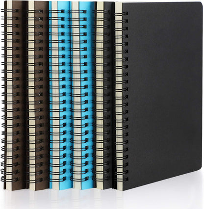 EUSOAR Spiral Lined Notebook, A5 3packs 5.5"X8.3" 120 Pages Lined Travel Notebooks Journal, Memo Notepad Sketchbook, Students College Office Business Diary Ruled Spiral Book Journal-3Colors Covers