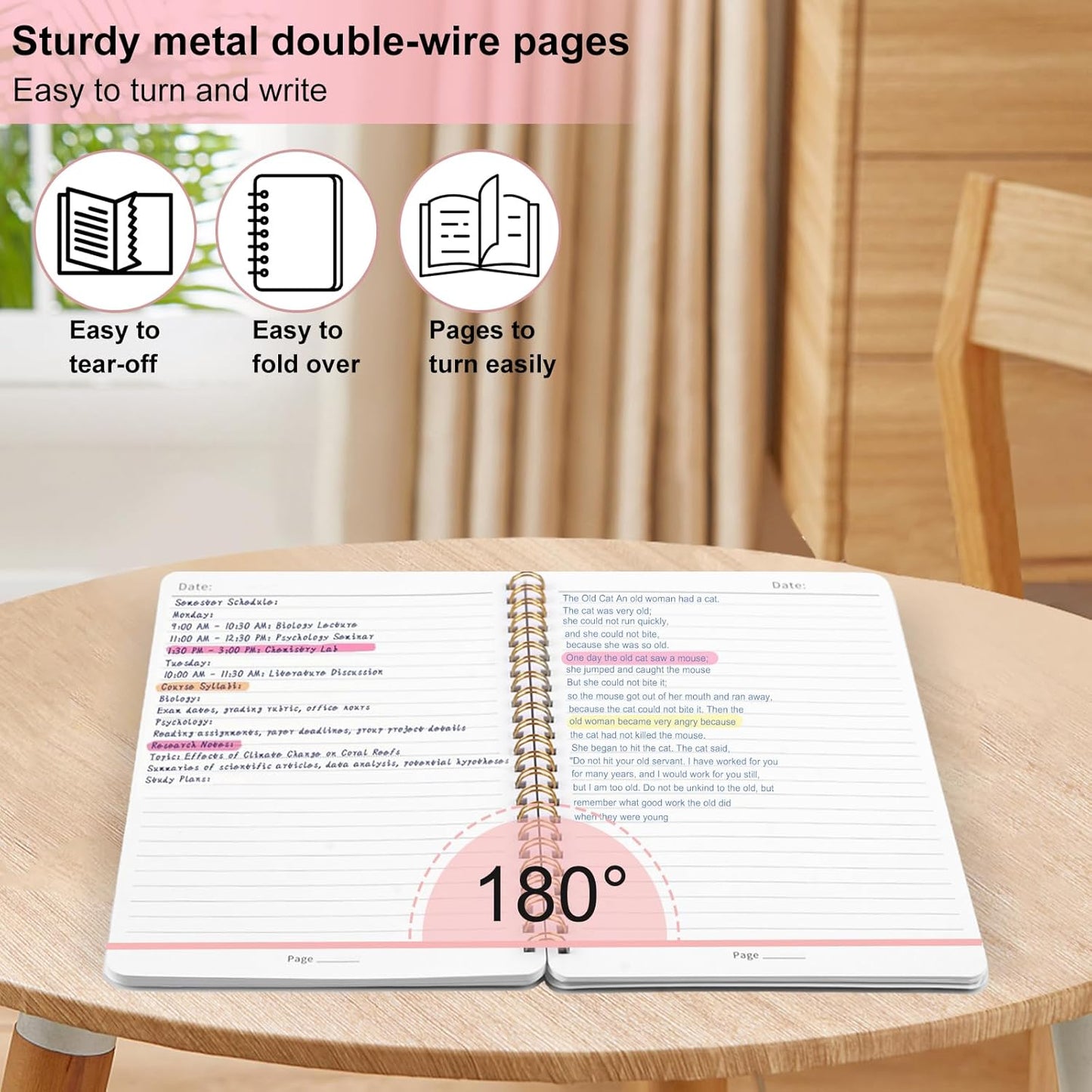 Utron 3 PCS Small Spiral Notebook 5x7, Notebooks for Note Taking, Morandi Spiral Journal Notebook, Work Notebook Small Notebooks 5x7 with Strap, Cute Notebooks for Women 70 Sheets/Note Books