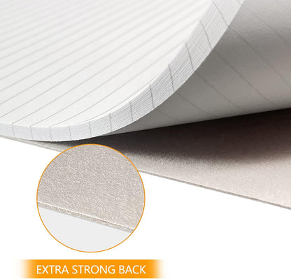 6 Pack Legal Pads 8.5" x 11" Note Pads with Date on Top, 50 Sheets Lined Paper Writing Pads, Narrow Ruled White Notepad Notebook for Office Business School College Supplies