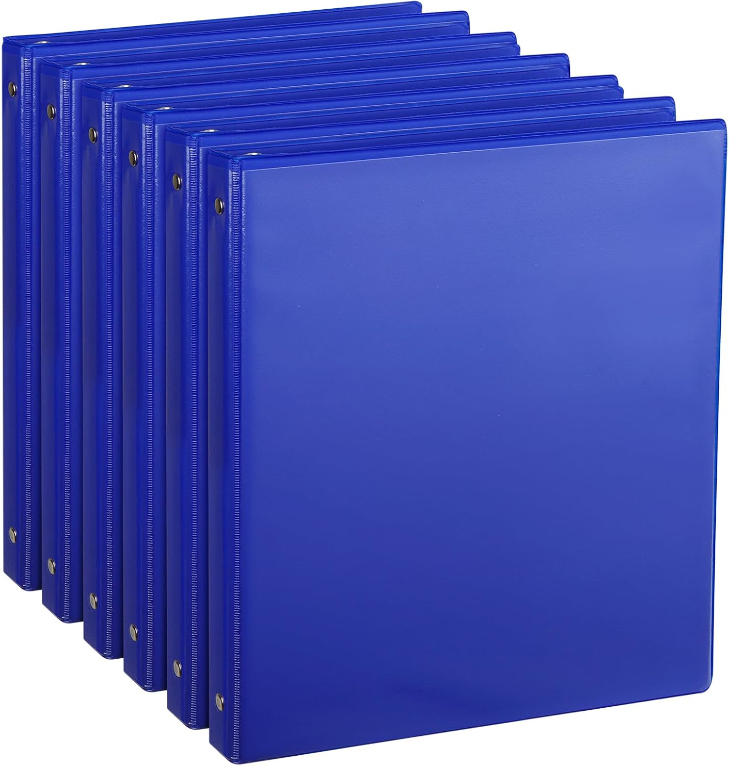 CIXILDTS 1-Inch Round Ring Binders, Standard 3 Ring Binder Fit Letter Size Paper, Presentation View Binders, 6 Packs, Assorted