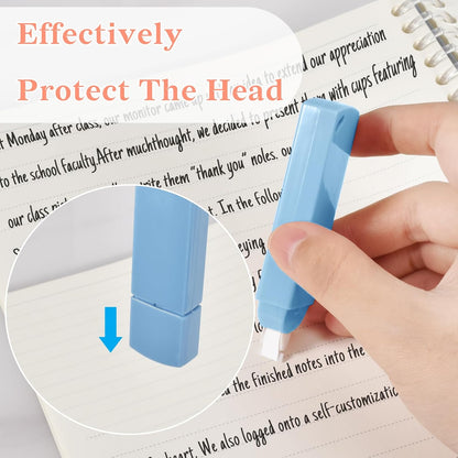 Temiary 6Pcs Mini White Correction Tapes, Quick Dry Smooth Pull Out for Writing, Aesthetic Cute Correction Tape Set Easy To Use for Students School Office Supplies (Green)