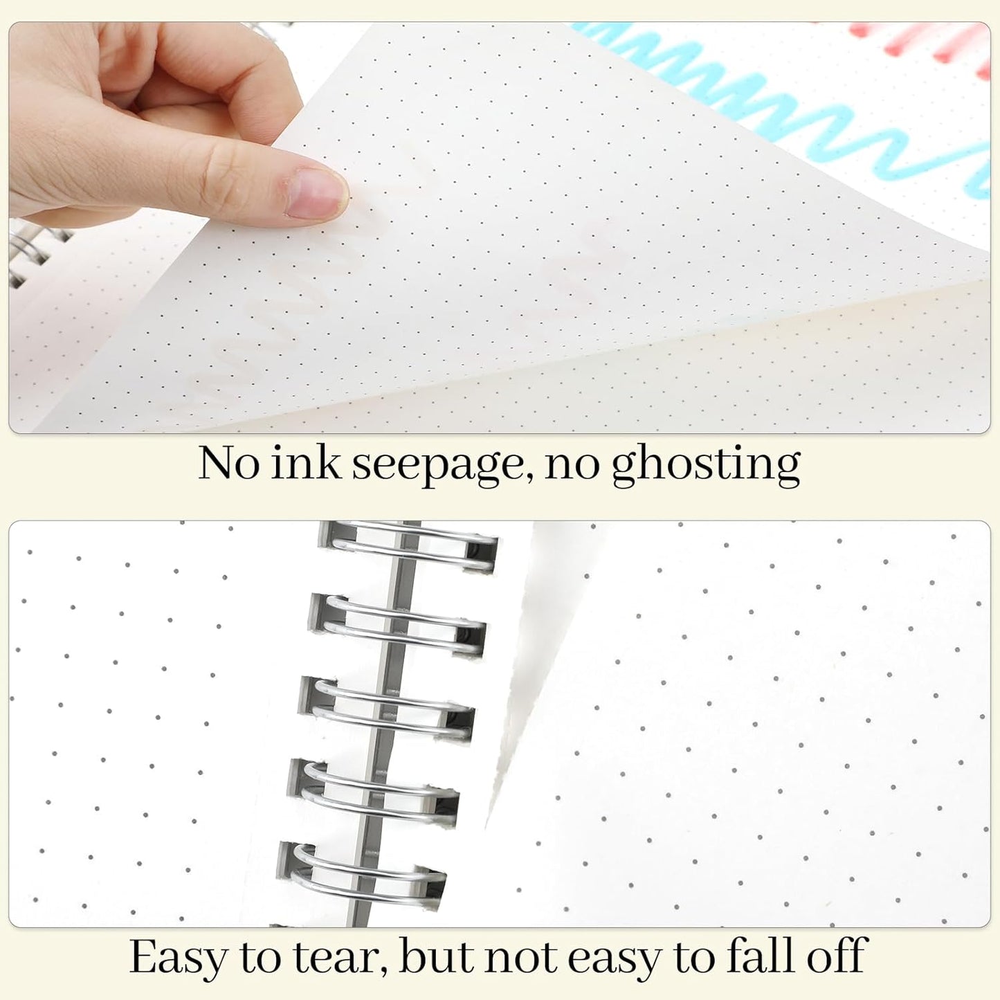 BESARME 2PCS 80 Sheets Large Graph Paper Spiral Notebook 8.5" × 11", A4 Graph Paper Notebook College Ruled Spiral Notebooks for School Office
