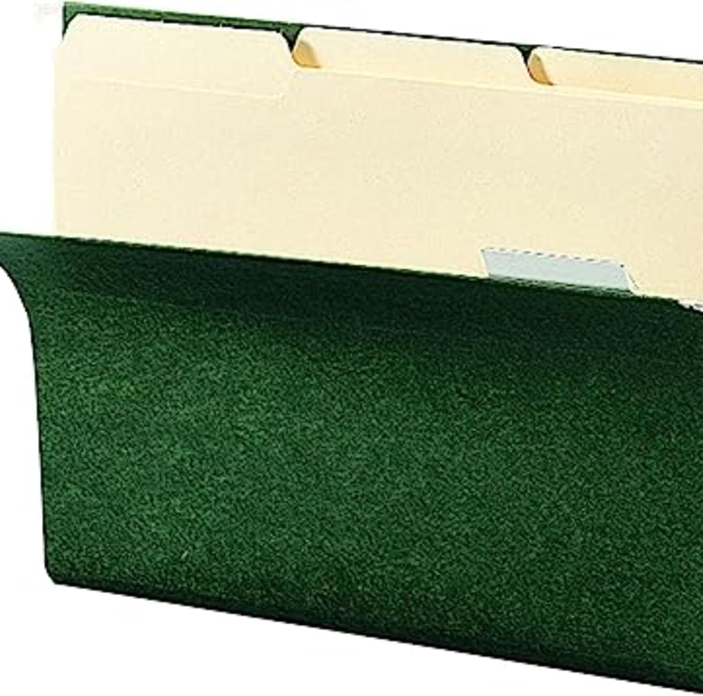 Smead Hanging File Folder, 1/5-Cut Adjustable Tab, Letter Size, Standard Green, Hanging Folders for Filing Cabinets, File Organizer Folder, 25 Count