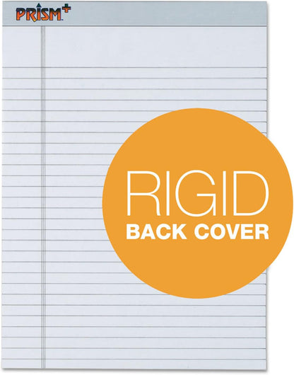 Tops Prism Writing Pads, 8-1/2" x 11-3/4", Legal Rule, Gray, Perforated, 50 Sheets, 12 Pack (63160)