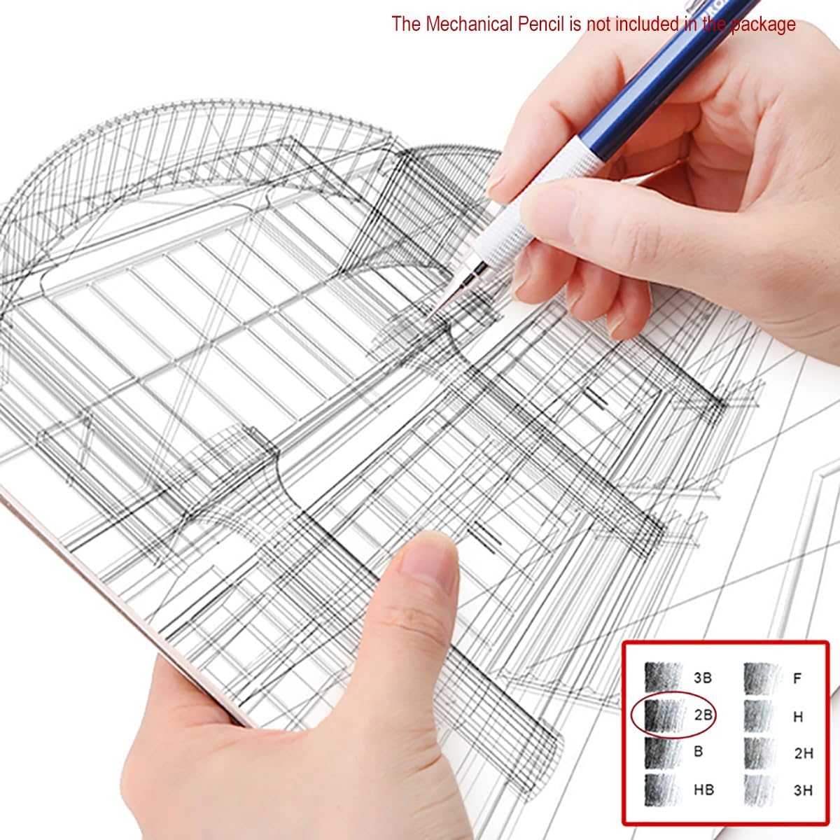 500 Pieces 1.1mm 2B Lead Refills Graphite Mechanical Pencil Lead Break-Resistant for Smooth Writing & Drawing, Compatible with 1.1mm Mechanical Pencils