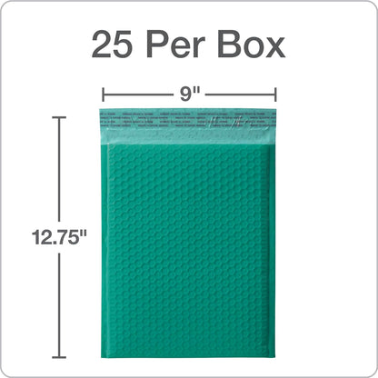 Quality Park Bubble Mailers, 8.5 x 11 Shipping Envelopes, Water Resistant White Poly Padded Envelopes, Redi-Strip Peel Off Closure, 25/Box (QUA85859)