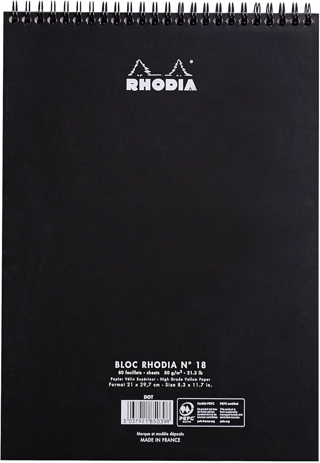Rhodia Wirebound Pad 8.25x11.75, Lined, Orange