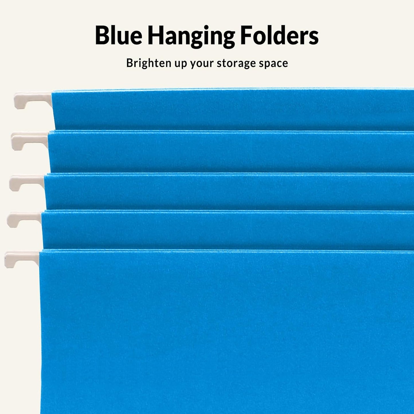 SUNEE Hanging File Folders Legal Size, Black File Folders 25 Pack 1/5-Cut Tabs, Stay Organized for Your Home and Office Bulk File and Documents