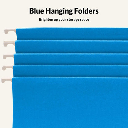 SUNEE Hanging File Folders Legal Size, Black File Folders 25 Pack 1/5-Cut Tabs, Stay Organized for Your Home and Office Bulk File and Documents