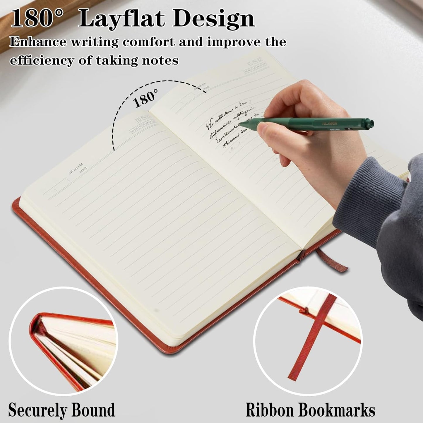 Gift for Boss,A5 Hardcover Leather Journal for Women,Journal Notebook for Work,Thank You Gifts,Leadership Gifts (great LEADER)