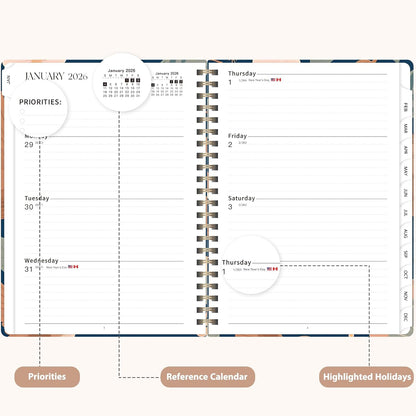 Planner 2026-2027, Weekly and Monthly Academic Year Calendar Planner, July 2026 - June 2027, Daily Agenda Book for Office School Supplies, A5(6.3'' x 8.5'')