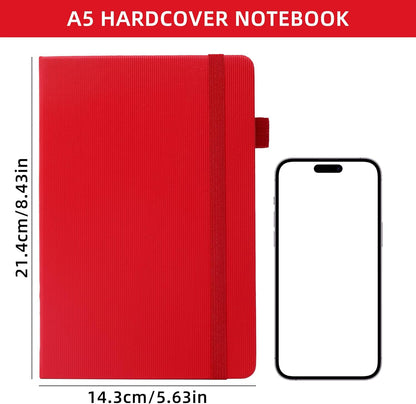 BOBO RABBIT Lined Journal Notebook for Work 100 GSM Thick Paper 300 Pages College Ruled A5 Notebook Hardcover Leather Journal for Writing School Office, 5.63"x8.43"