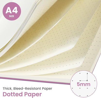 Taja Spiral Lined Notebook, 8.5"x11" Notebooks for Work, Large A4 Journal for Women & Men, College Ruled Journaling Notebook for Writing, Plastic Cover Spiral Journal, Green