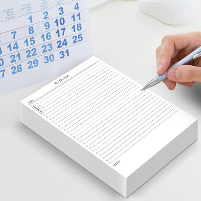 Spakon 300 Sheets Daily to Do List Notepad Notebook Library Card to Do Planner Checklist Memo Writing Pad Schedule Reminder Office Homework Planner for Task, 6" x 8(Retro,Beige)