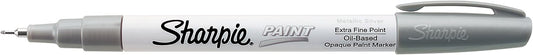Sharpie Oil-Based Paint Marker, Extra Fine Point, Metallic Silver, 1 Count - Great for Rock Painting