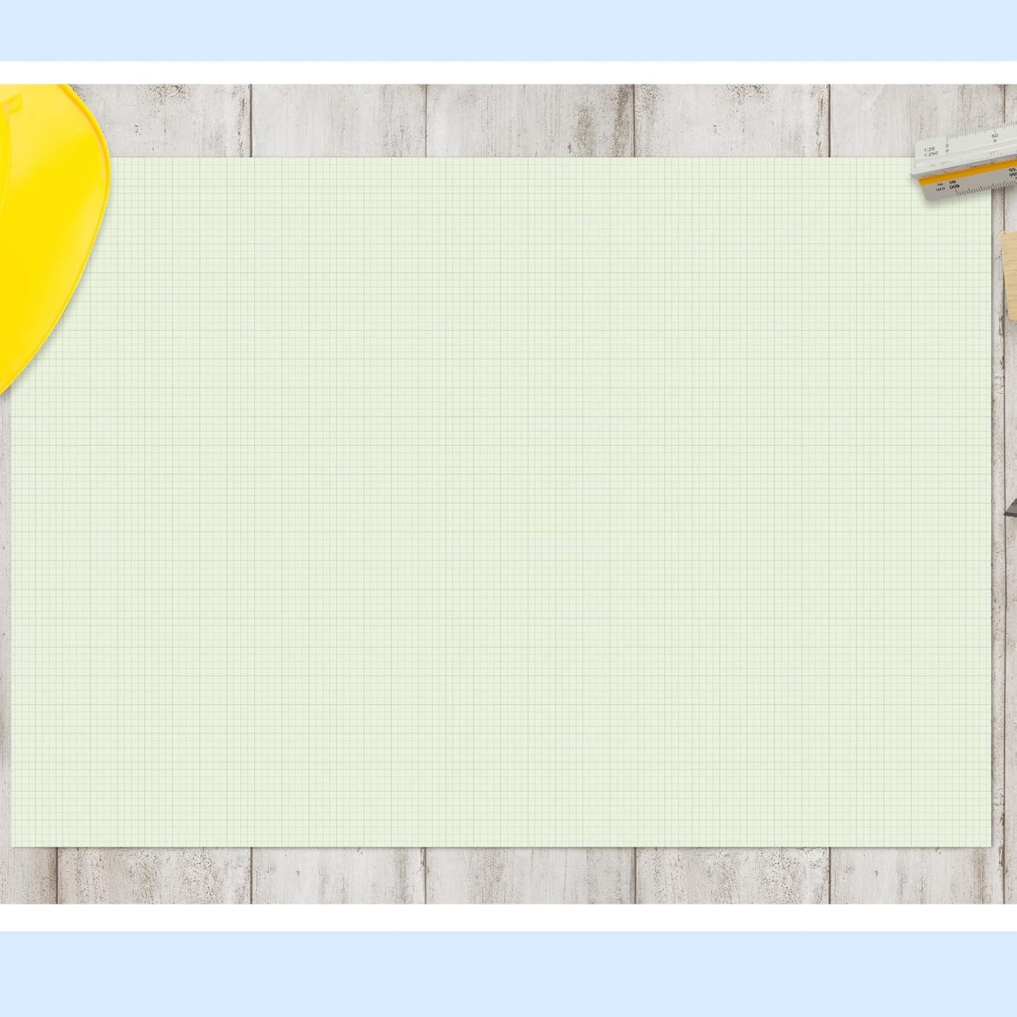 Fuyoooo 25 Sheet Graph Paper Pad 24" x 36" Large Graph 1" and 1/4" Ruled Grid Paper for Engineer Architect Designer Mathematician Draftsmen Sketch House Commercial Building Plan Drafting(White)