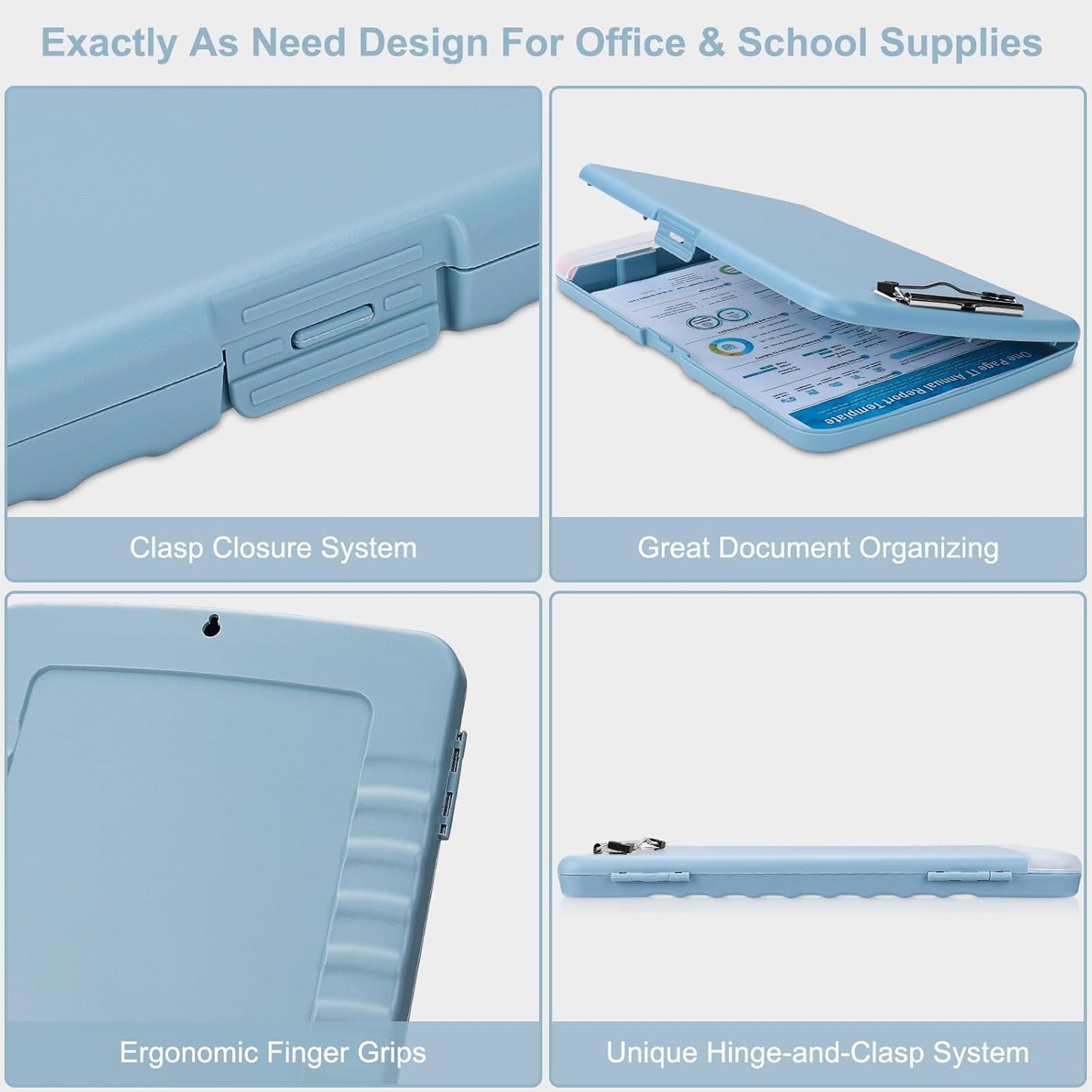 SFLHHDM Purple Clipboard, Clip Boards 8.5x11, Teacher Clipboards with Storage, Plastic Clipboard with Pen Holder, Clipboards Storage for Women Teachers Work, School & Office Supplies