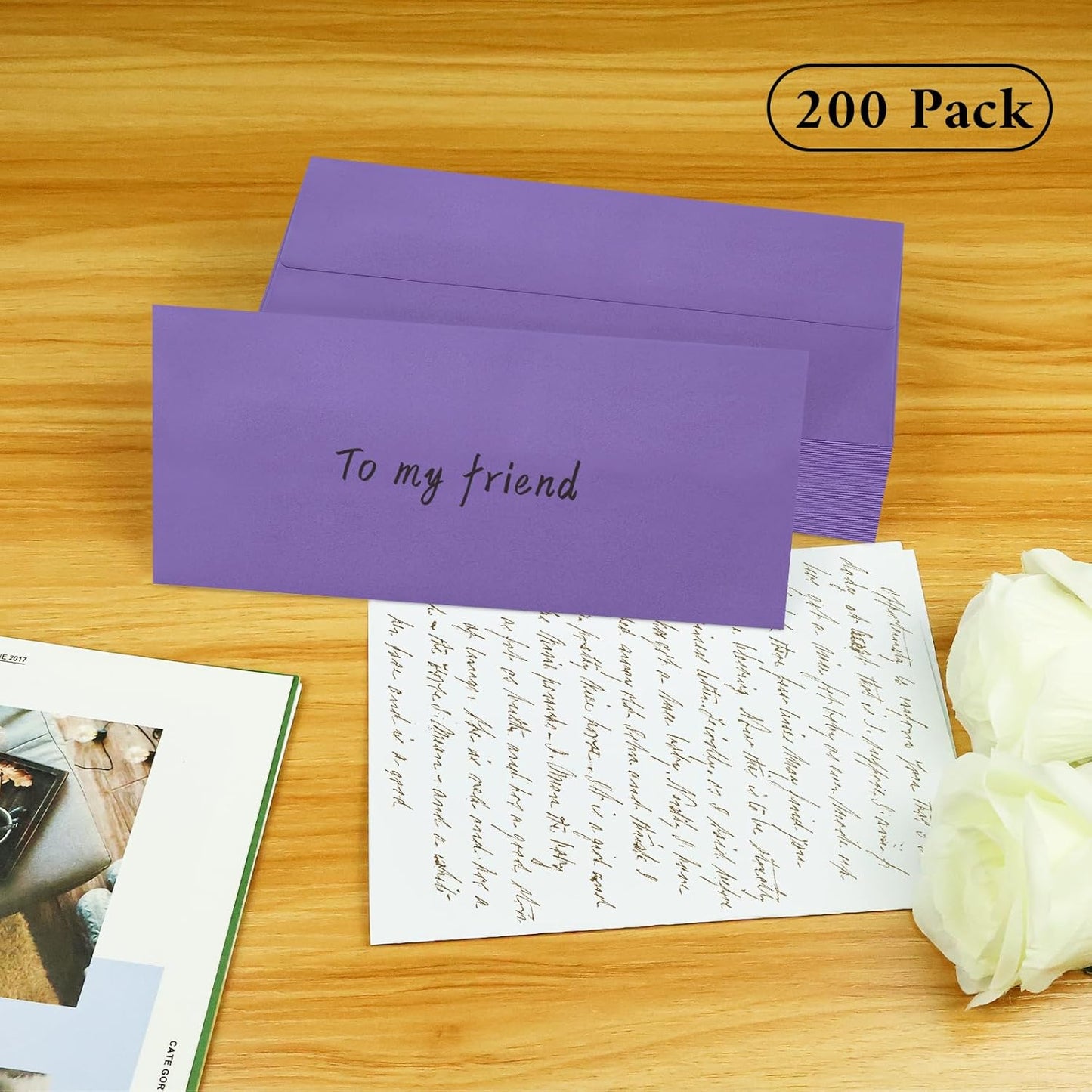 50 Pack #10 Business Envelopes, Sage Green Standard Envelopes Self Seal, Letter Size Mailing Envelopes for Checks Letters Invoices Statements Birthday Graduation Wedding, 4 1/8 x 9 1/2 Inch