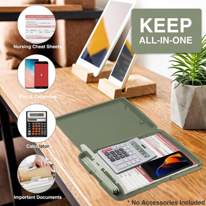 Sooez Clipboards with Storage, High Capacity Clip Boards 8.5x11 with Storage, Heavy Duty Nursing Clipboard Folder, Plastic Clipboard with Pen Holder for Women Teachers Work, School & Office Supplies