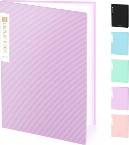 Sooez Binder with Plastic Sleeves 18-Pocket, Displays 36 Pages, 8.5x11 Presentation Folders with Clear Sheet Protectors, Art Portfolio Binder for Certificate & Office Project, Document Organizer