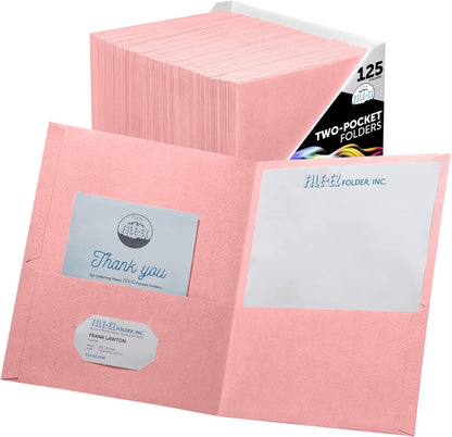 FILE-EZ Two-Pocket Folders, Navy Dark Blue, 25-Pack, Textured Paper, Letter Size (EZ-32523)