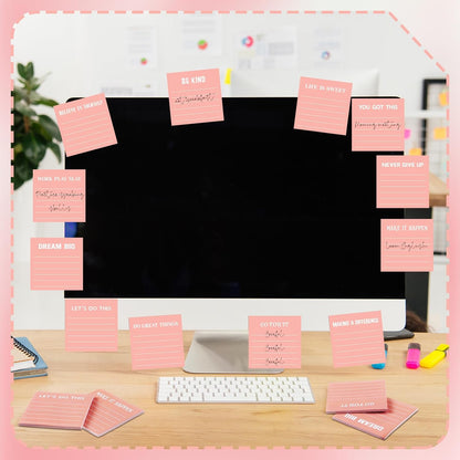 Yinder 48 Pcs Inspirational Sticky Notes Cute Motivational Sticky Notes Pad End of Year Employee Appreciation Gifts Bulk for Teacher Nurse Coworkers Office Supplies 3 x 3'' (Thank You,Dark Color)