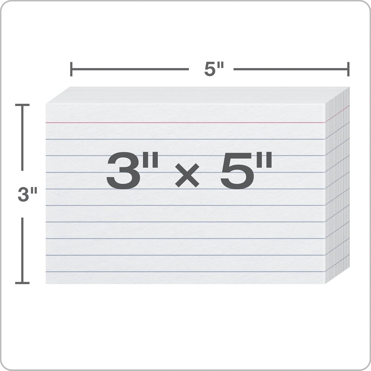 Oxford Ruled Index Cards, 3" x 5", White, 1,000 Cards, 10 Packs of 100 (98833)