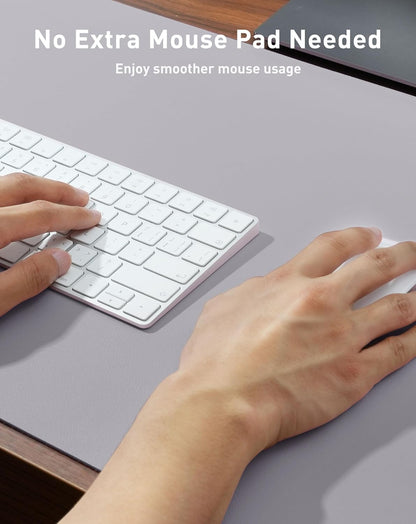 Aothia Leather Desk Pad Protector, Mouse Pad, Office Desk Mat, Non-Slip PU Leather Desk Blotter, Laptop Desk Pad, Waterproof Desk Writing Pad for Office and Home (Black,36" x 17") - Colors A