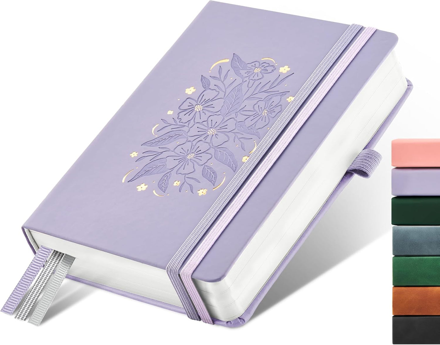 &And Per Se Lined Journal Notebook, 160 Pages, A5 5.7 x 8 inches College Ruled Thick Paper Notebook Journals for Writing, Hardcover Notebooks for Women Men Office School (1 Pack, Green) - Colors B