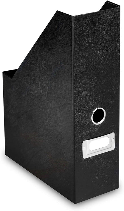 Snap-N-Store Fiberboard Magazine File with PVC Laminate, 12.25 x 3.88 x 9.75 Inches, Black (SNS01565)
