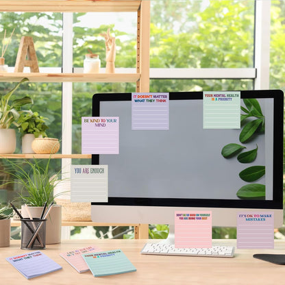 Yinder 48 Pcs Inspirational Sticky Notes Cute Motivational Sticky Notes Pad End of Year Employee Appreciation Gifts Bulk for Teacher Nurse Coworkers Office Supplies 3 x 3'' (Thank You,Dark Color)