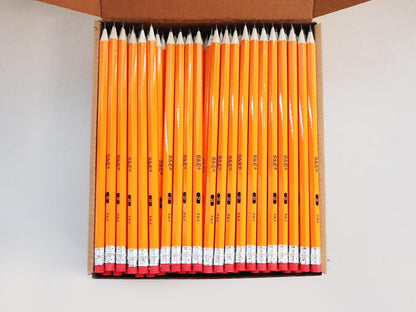 S & E TEACHER'S EDITION 432Pcs Pencils & Erasers Tops Set, 288 Pcs Pre-sharpened pencils No. 2, with 144Pcs Eraser Caps, #2 HB pencil sharpened, Back to school, 432Pcs/box.
