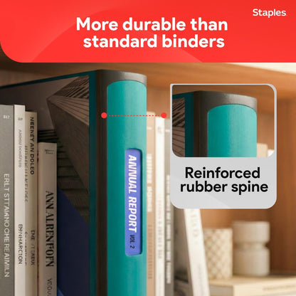 Staples Better Binder 2-Inch D-Ring View Binder, Reinforced Spine, Holds Up to 540 Sheets, Teal, for Office & School